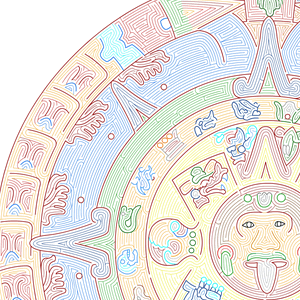 Aztec Calendar Poster